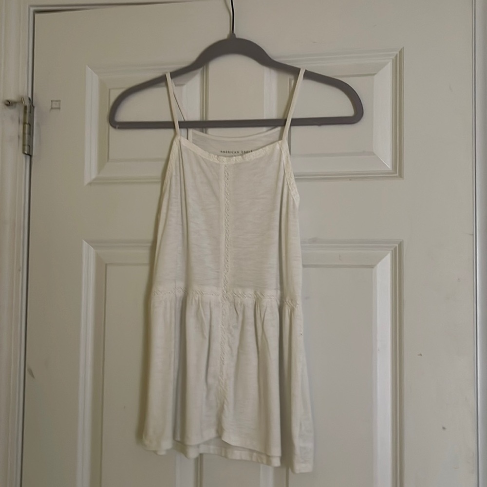 White flowy camisole top